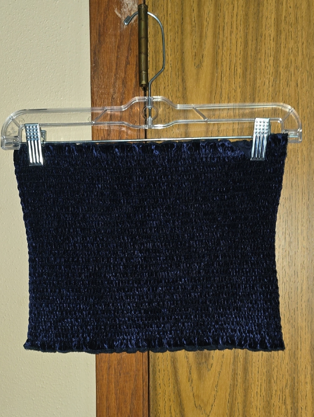 Hollister Navy Smocked Tube Top